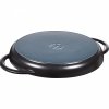 Okrągła Patelnia żeliwna Grillowa Z Dwoma Uchwytami 26 Cm, Czarny Staub